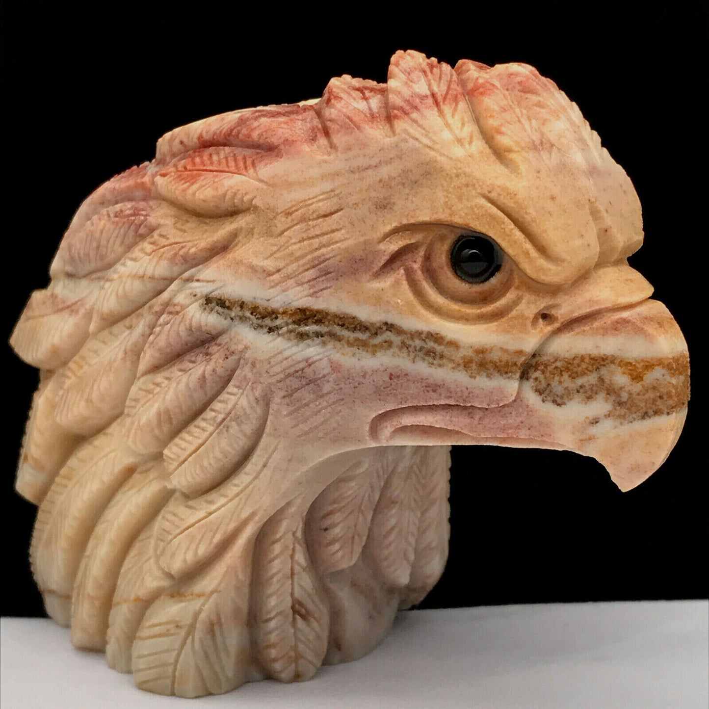 Rare Amazonite Eagle, 67mm Tall, 255g (Yellow, Red, Orange)