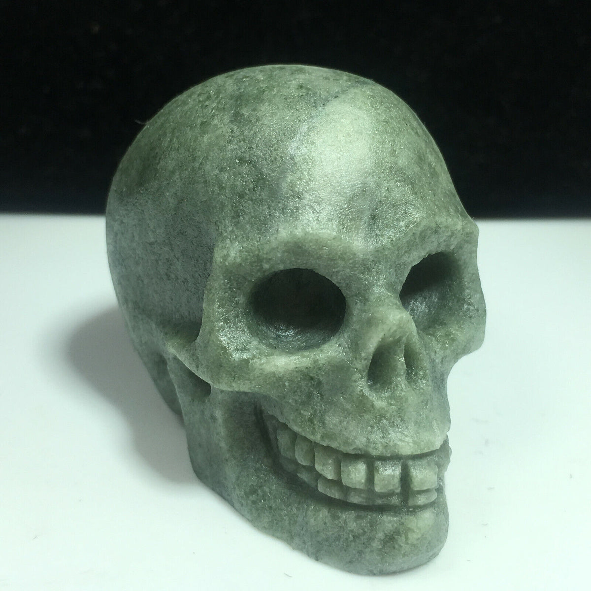Unusual Amazonite Skull Human Skull, 37mm Tall, 139g (Green)