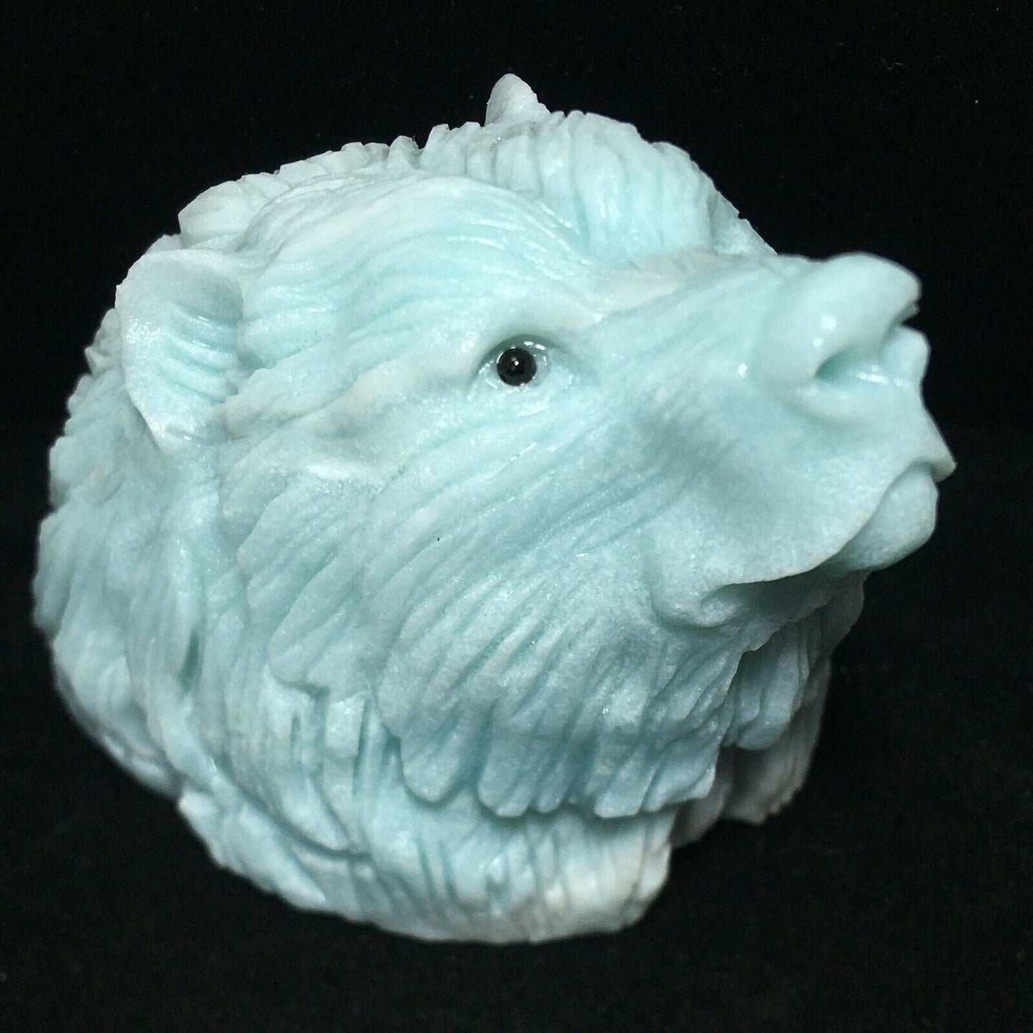 Rare Amazonite Bear, 50mm Tall, 232g (Blue)