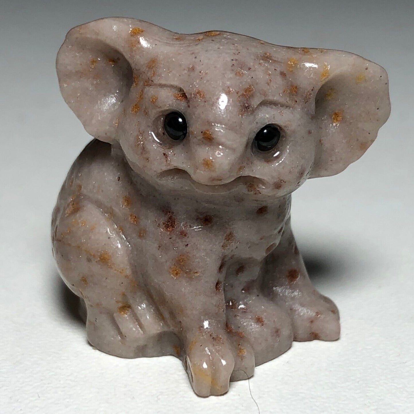 Unusual Stone Koala, 29mm Tall, 20g (Pink, Red, Brown)