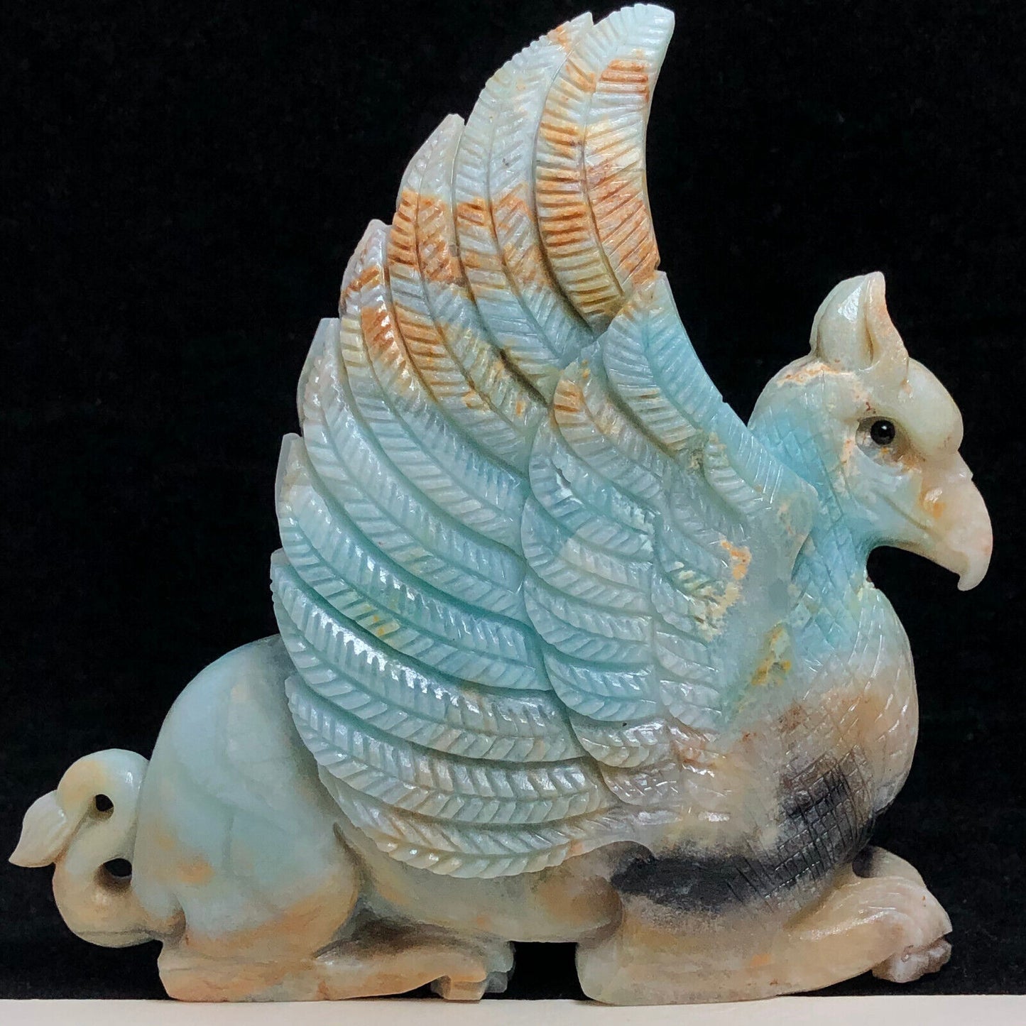 Unusual Agate Moon with Solid Crystals, 57mm Tall, 50g (Yellow, Gray, White)