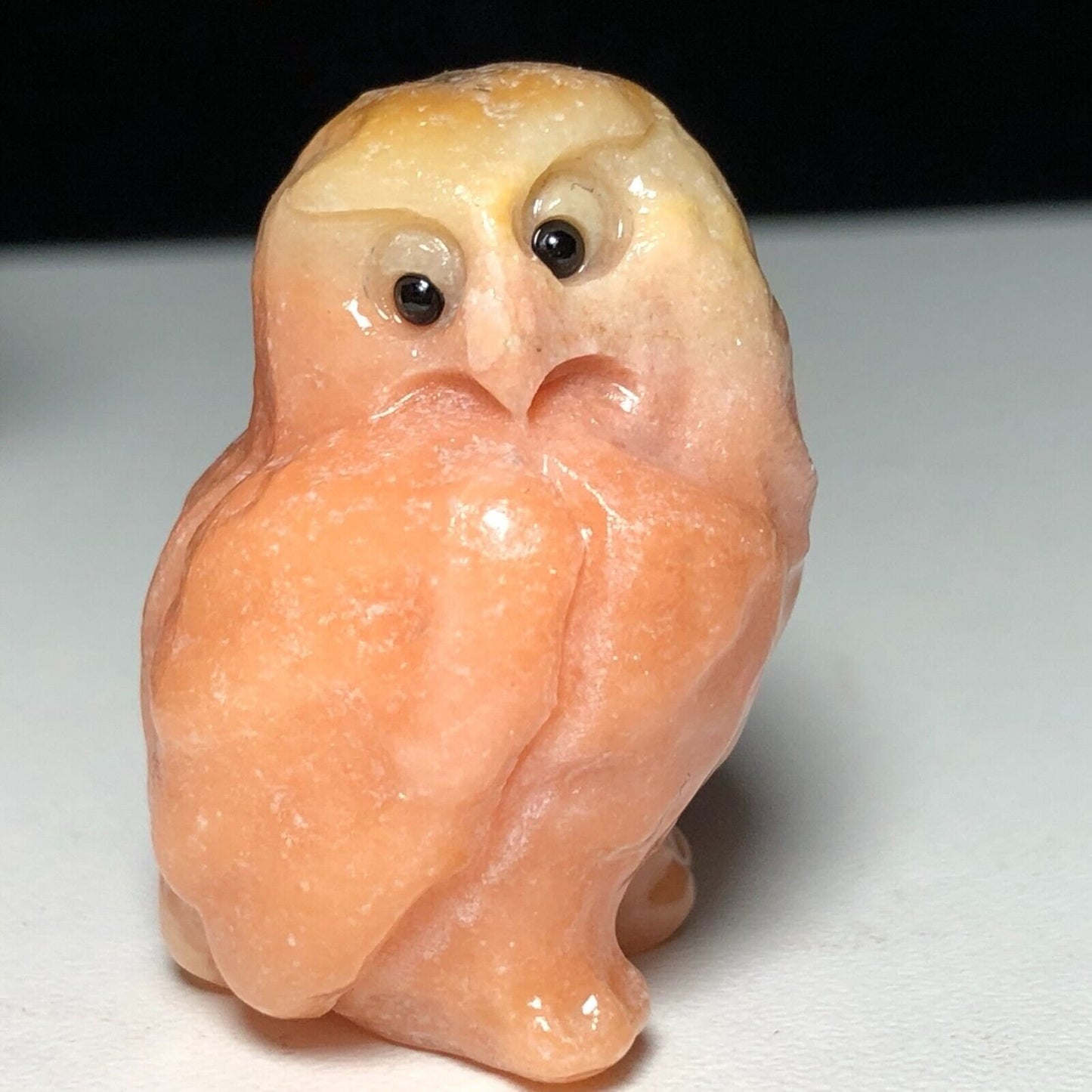 Unusual Stone Owl, 35mm Tall, 27g (Pink, Red, White)