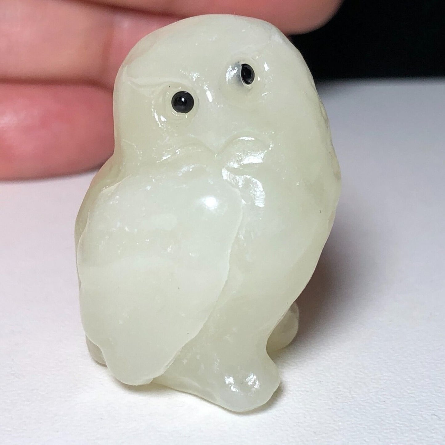 Unusual Stone Owl, 35mm Tall, 27g (White, Gray, Black)