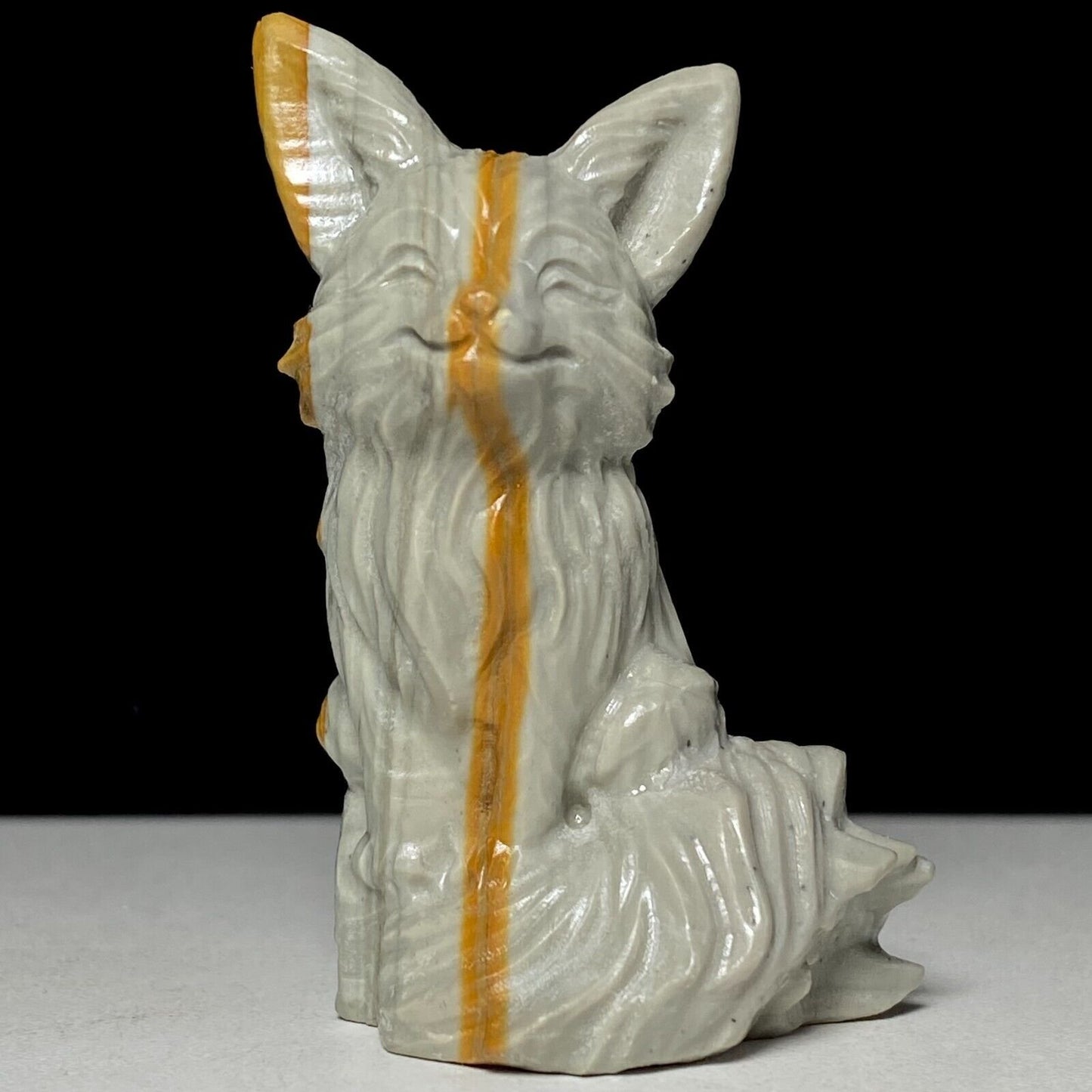 Common DuoStone Fox, 60mm Tall, 60g (Brown, Gray)