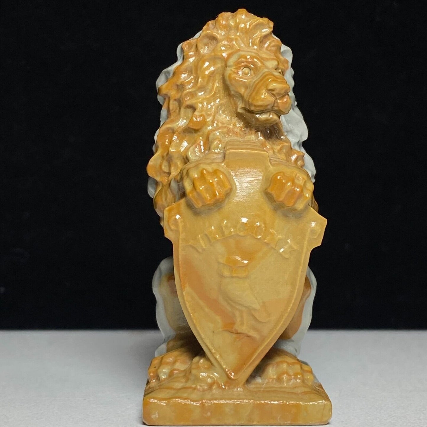 Common DuoStone Lion, 61mm Tall, 74g (Brown, Orange, Gray)