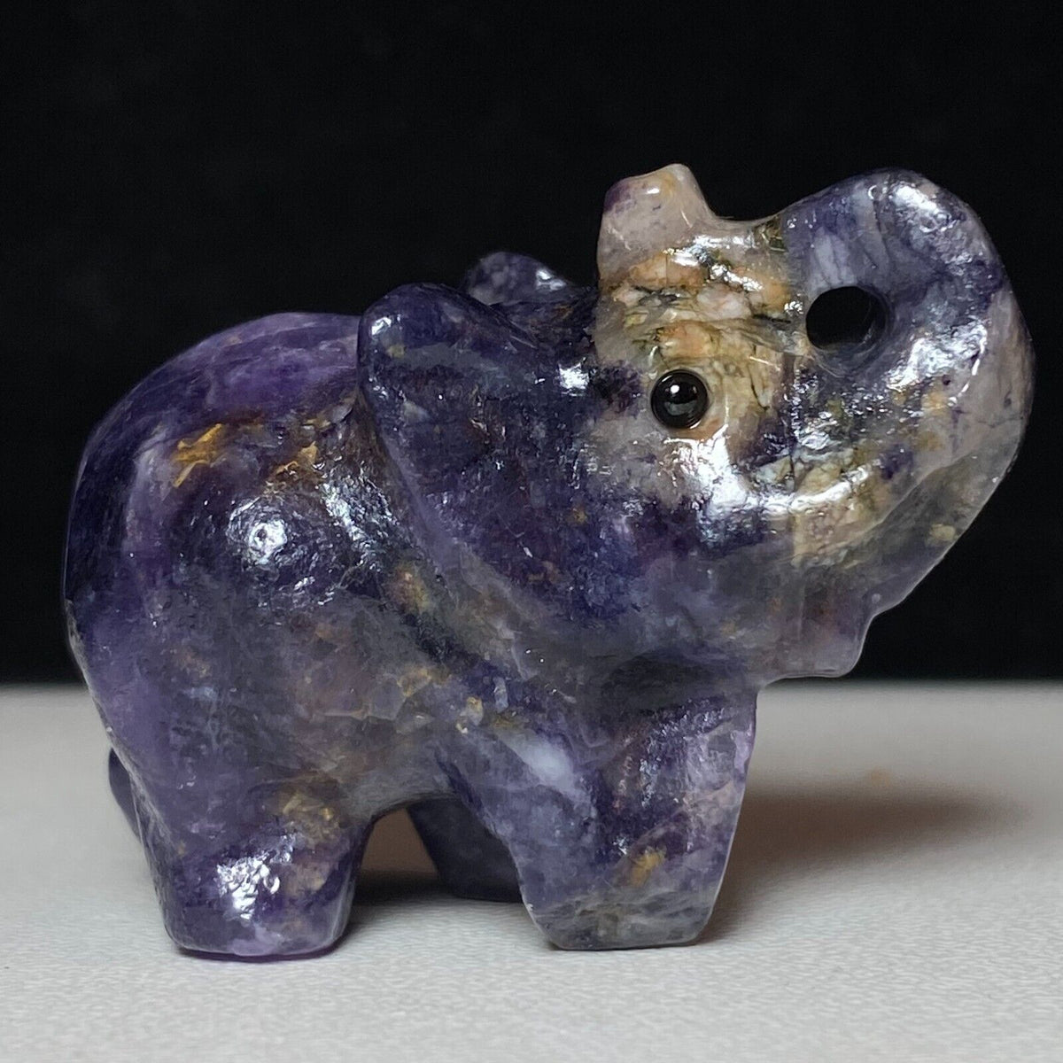 Rare Sodalite Elephant, 32mm Tall, 26g (Blue)