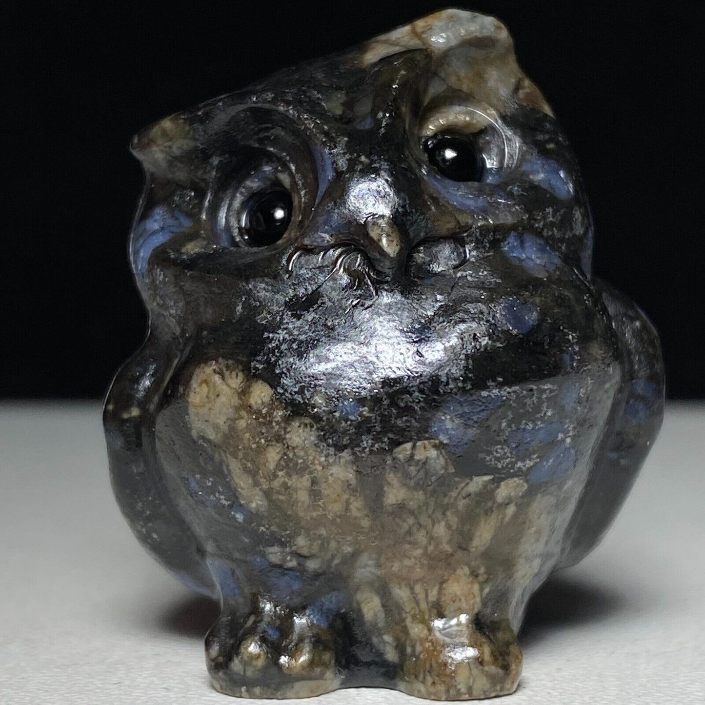 Unusual Llanite Owl, 36mm Tall, 32g