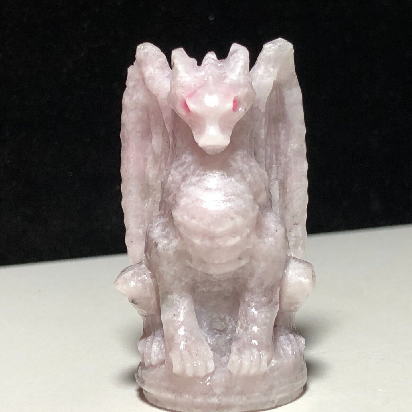 Unusual Stone Dragon, 50mm Tall, 31g (Pink)