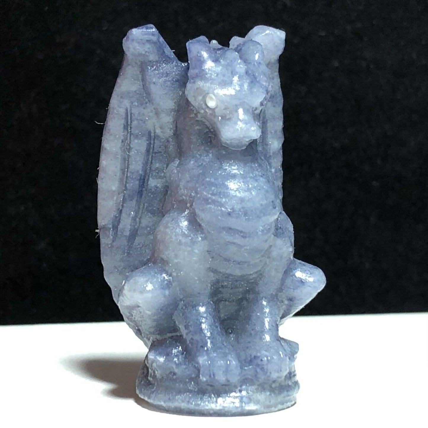 Unusual Stone Dragon, 51mm Tall, 36g (Blue)