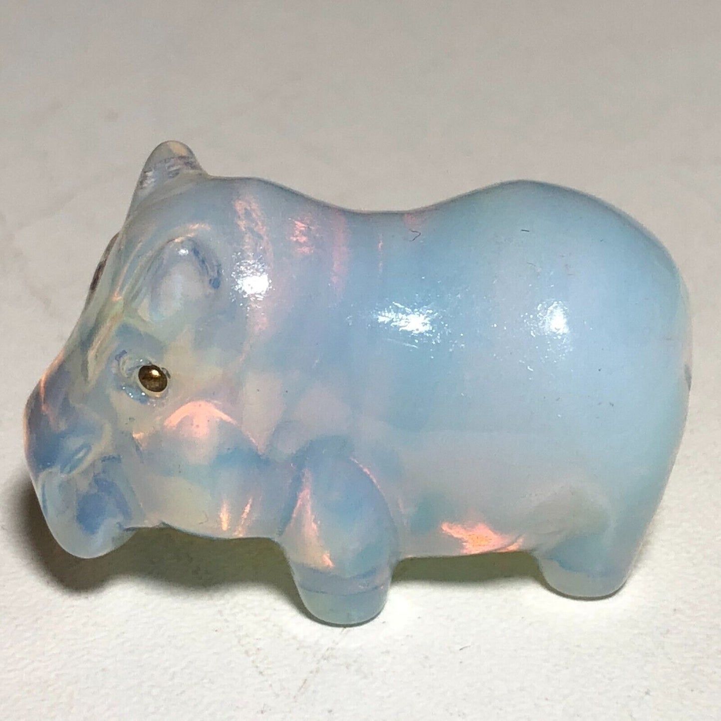 Unusual Opalite Hippo, 23mm Tall, 19g (Rainbow)