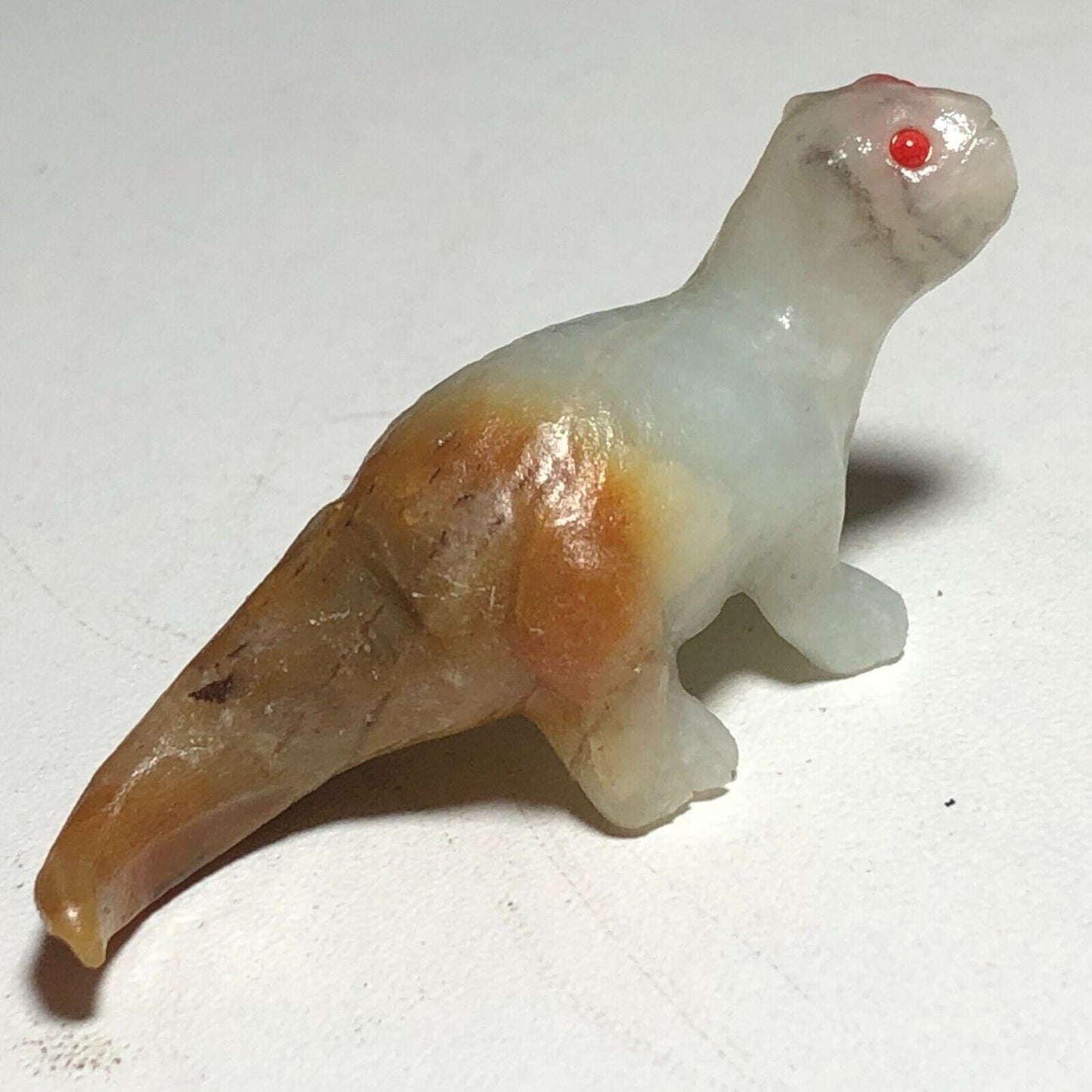 Common Amazonite River Otter, 25mm Tall, 13g (White, Brown, Orange)