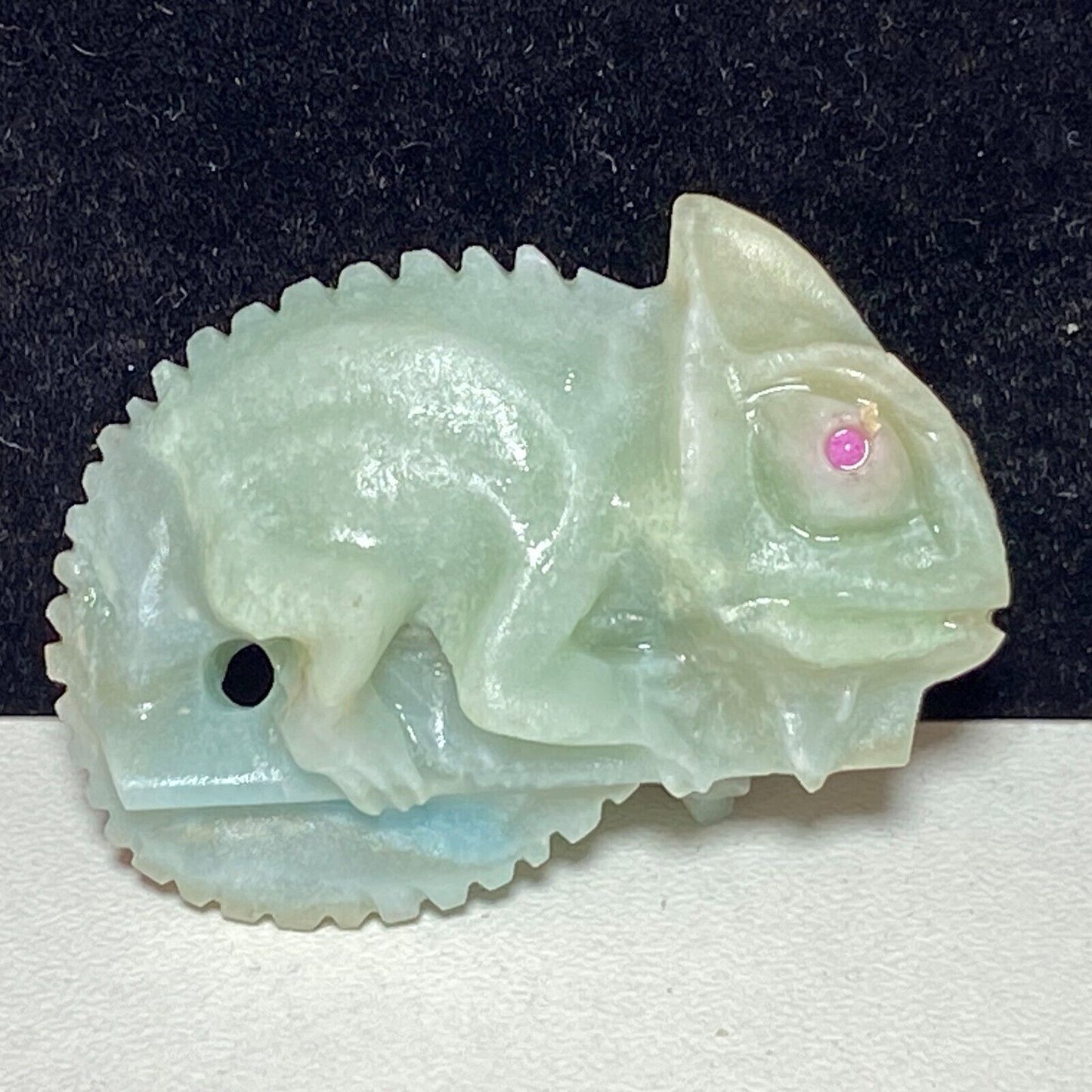 Unusual Amazonite Chameleon, 29mm Tall, 14g (Green, Blue, Pink)