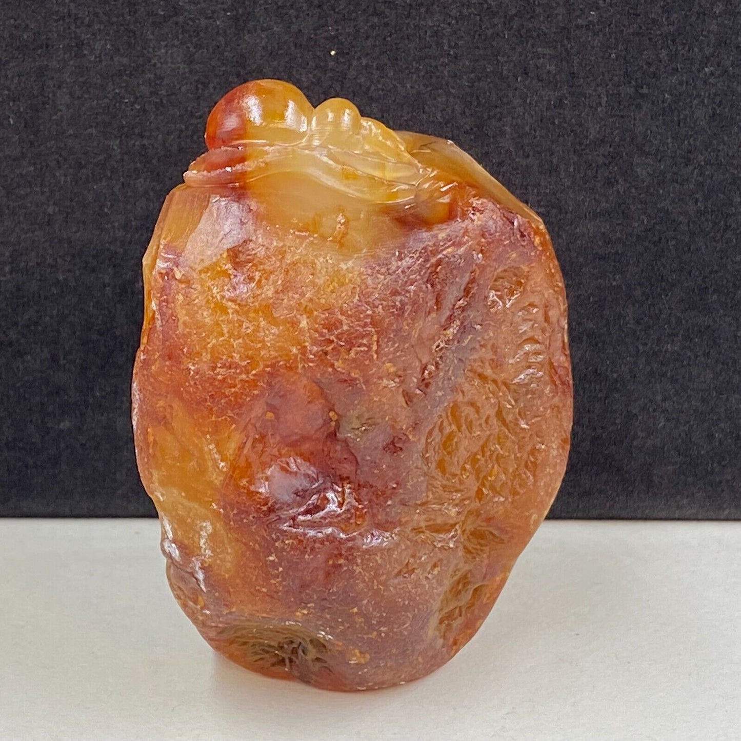 Amethyst Spider, 71mm Tall, 206g (Orange, Brown, Yellow)