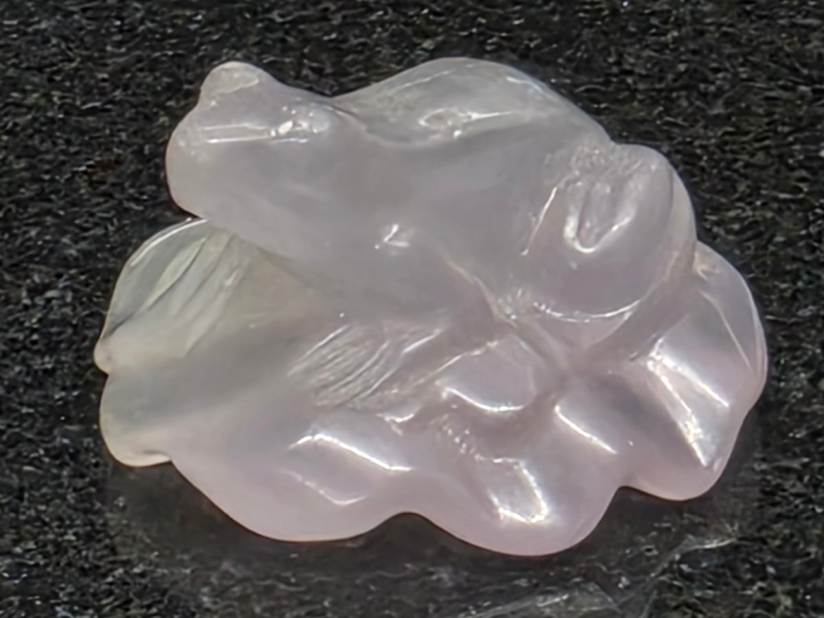 Unusual Fluorite Frog with Solid Crystals, 22mm Tall, 32g (Clear, Pink, Green)