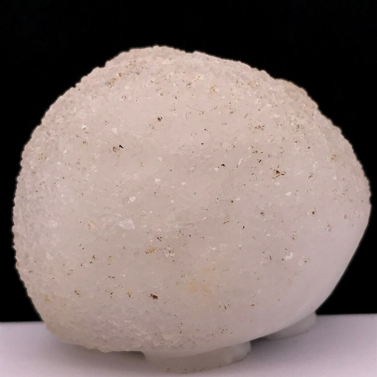 Rare Quartzite Hedgehog with Quartz Crystals, 42mm Tall, 144g (White)