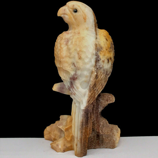 Rare Agate Parrot, 77mm Tall, 82g (Orange, Brown, White)