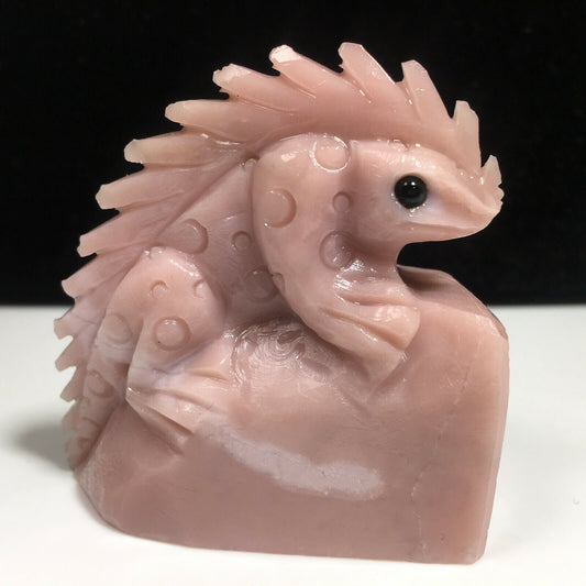Unusual Calcite Lizard, 30mm Tall, 116g (Pink, Red, Orange)