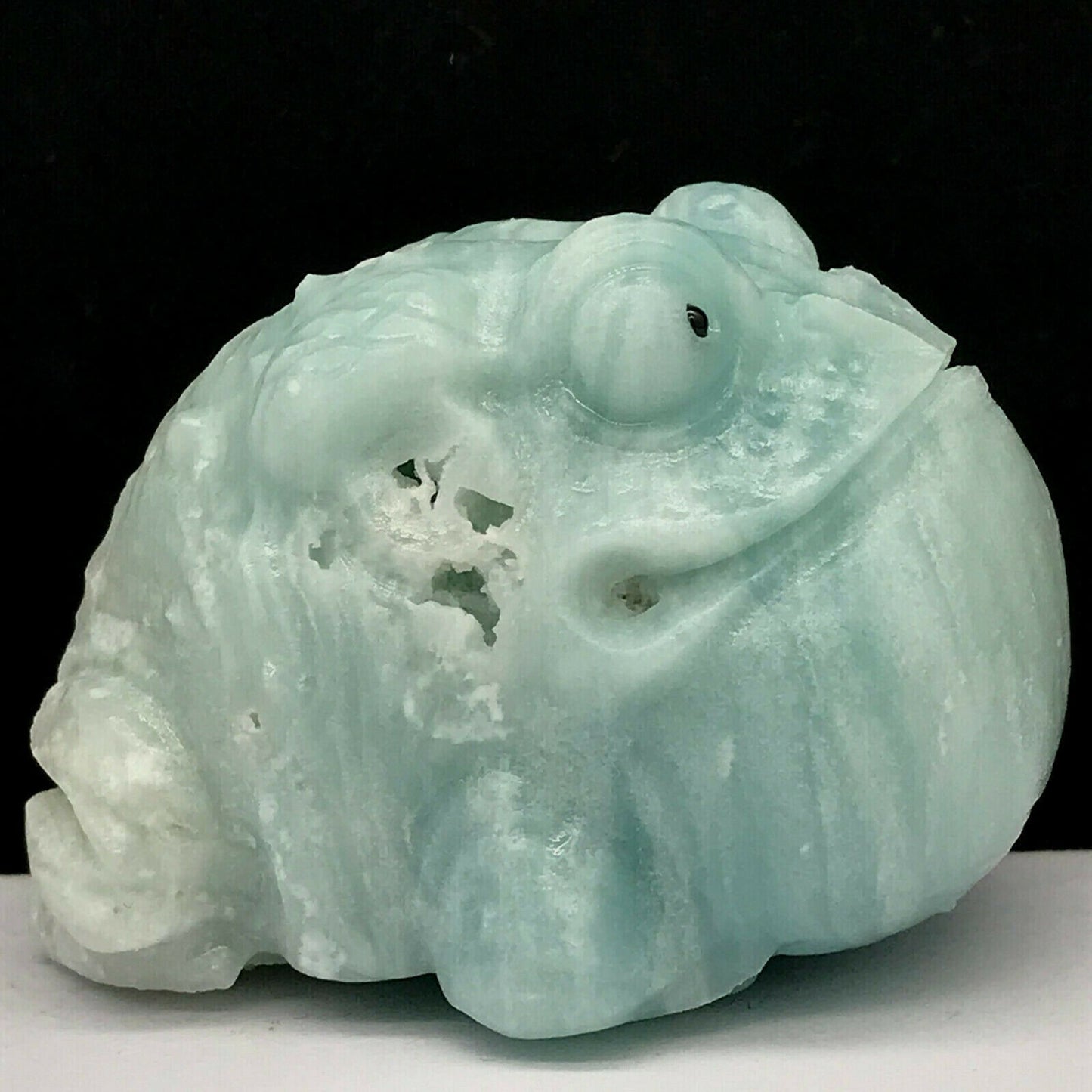 Unusual Amazonite Toad, 45mm Tall, 194g (Blue, Green, White)