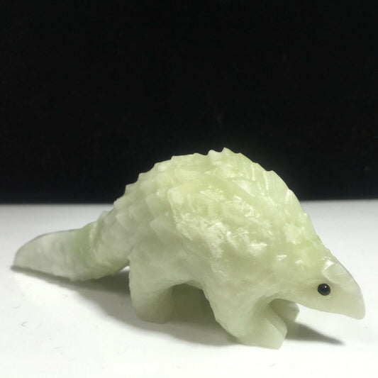 Unusual Calcite Pangolin, 39mm Tall, 77g (Green, Yellow)