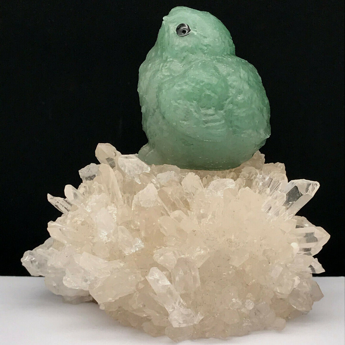 Rare Green Aventurine Chick Chicken, 78mm Tall, 65g (Green)