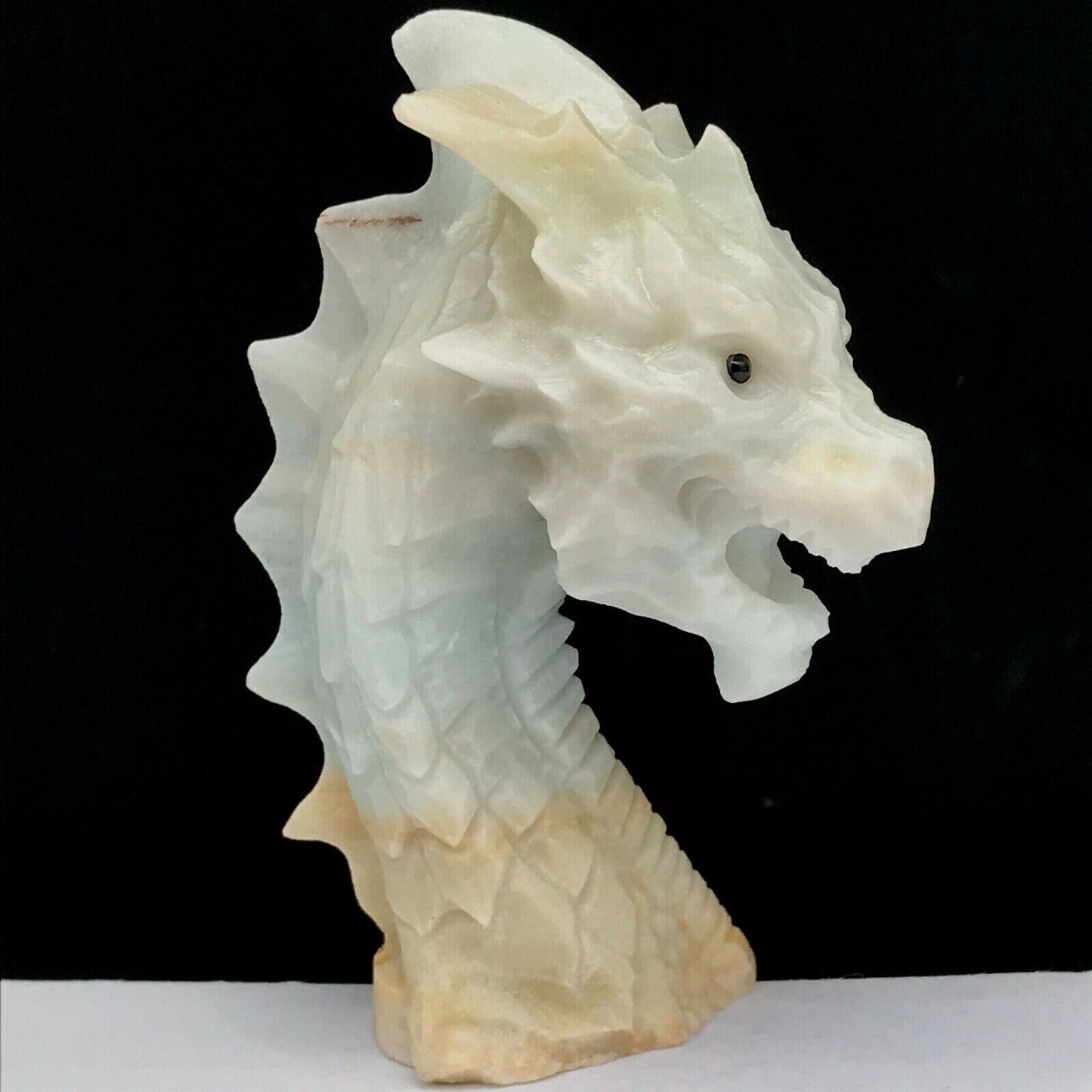 Rare Amazonite Dragon, 74mm Tall, 98g (Blue, White, Yellow)