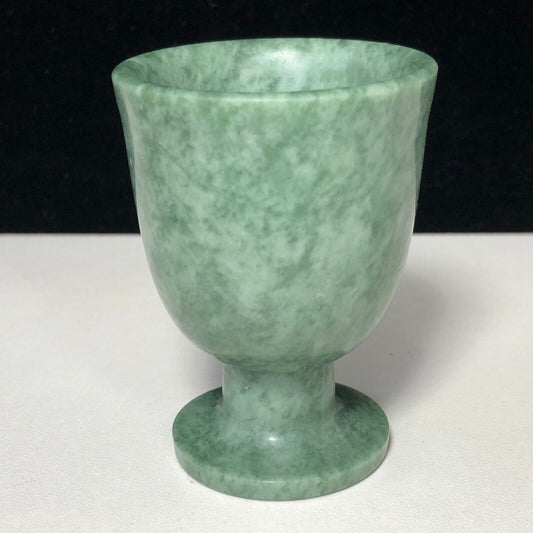 Unusual Dongling Jade Chalice, 62mm Tall, 90g (Green)
