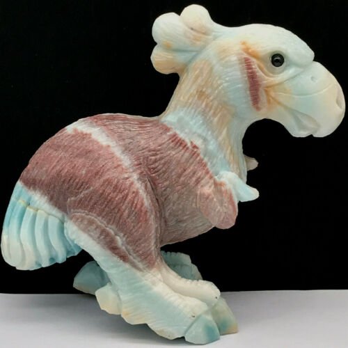 Rare Amazonite Moa Bird, 388g (Blue, Red, Orange)