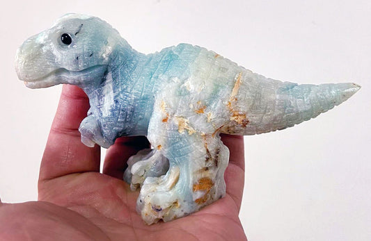 Rare Amazonite T-Rex, 245g (Blue, Yellow, Orange)