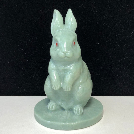 Unusual Serpentine Rabbit, 86mm Tall, 172g (Green)