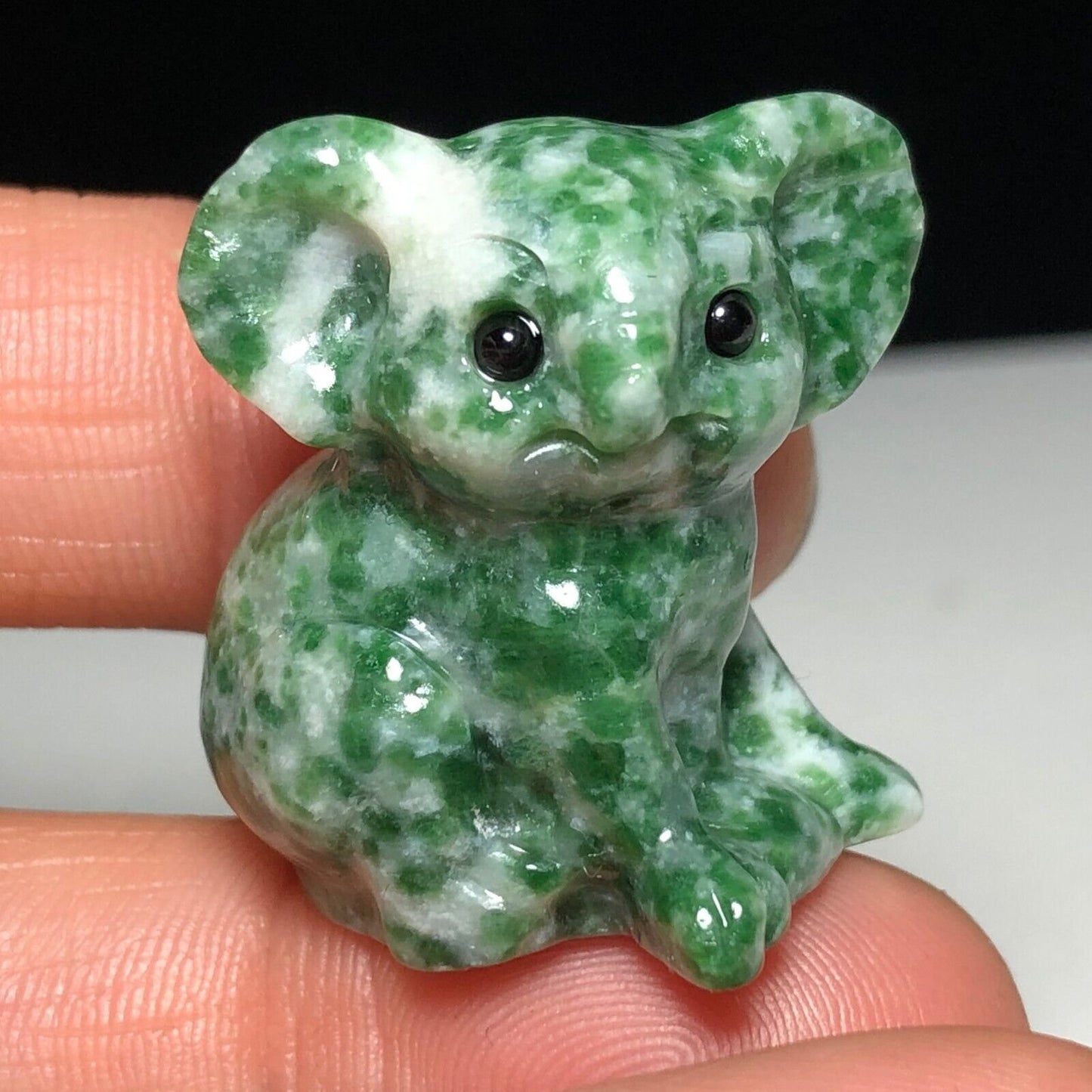 Unusual Mariposite Koala, 29mm Tall, 18g (Green, Gray, White)