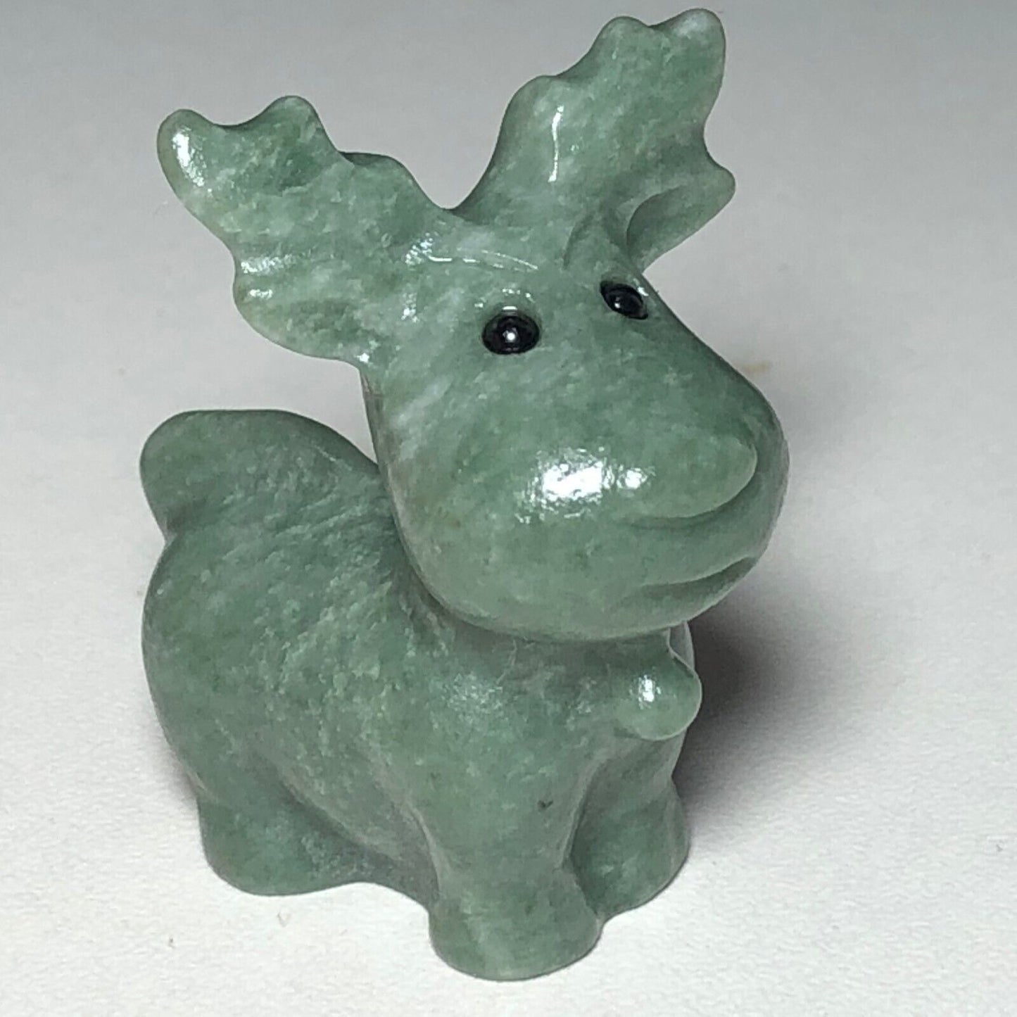 Common Stone Moose Deer, 38mm Tall, 24g (Green, White, Gray)