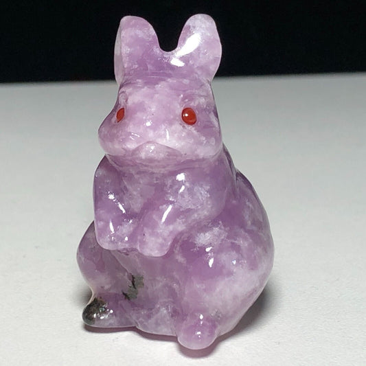 Rare Quartz Horned Owl with Solid Crystals, 34mm Tall, 28g (Clear, White, Gray)