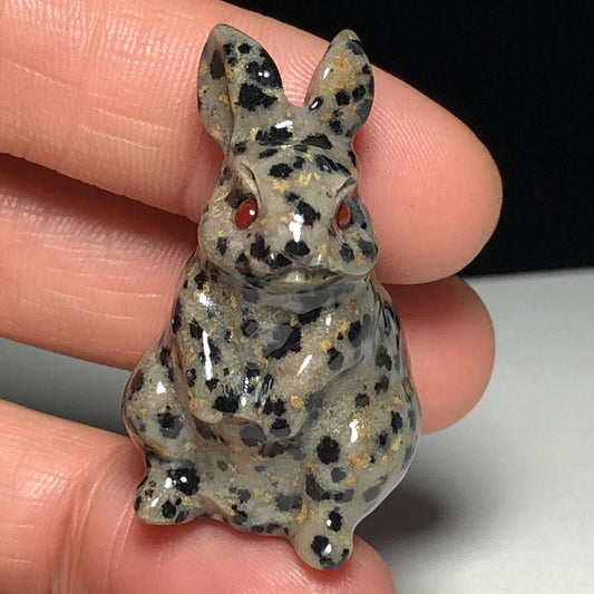 Unusual Llanite Rabbit, 34mm Tall, 24g (Blue, Black, Gray)