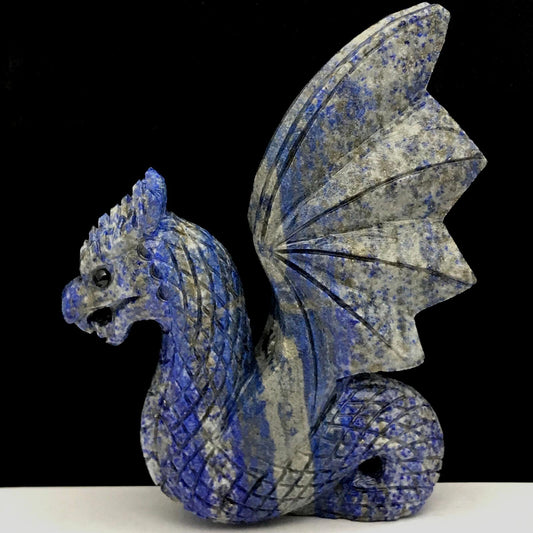 Rare Lapis Lazuli Amphithere with Pyrite Crystals, 111mm Tall, 310g (Gray, Blue, Black)