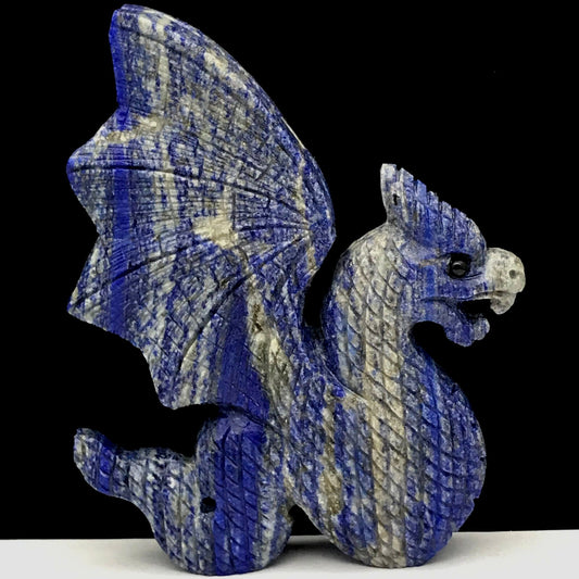 Rare Lapis Lazuli Amphithere with Pyrite Crystals, 106mm Tall, 233g (Blue, Gray, Black)