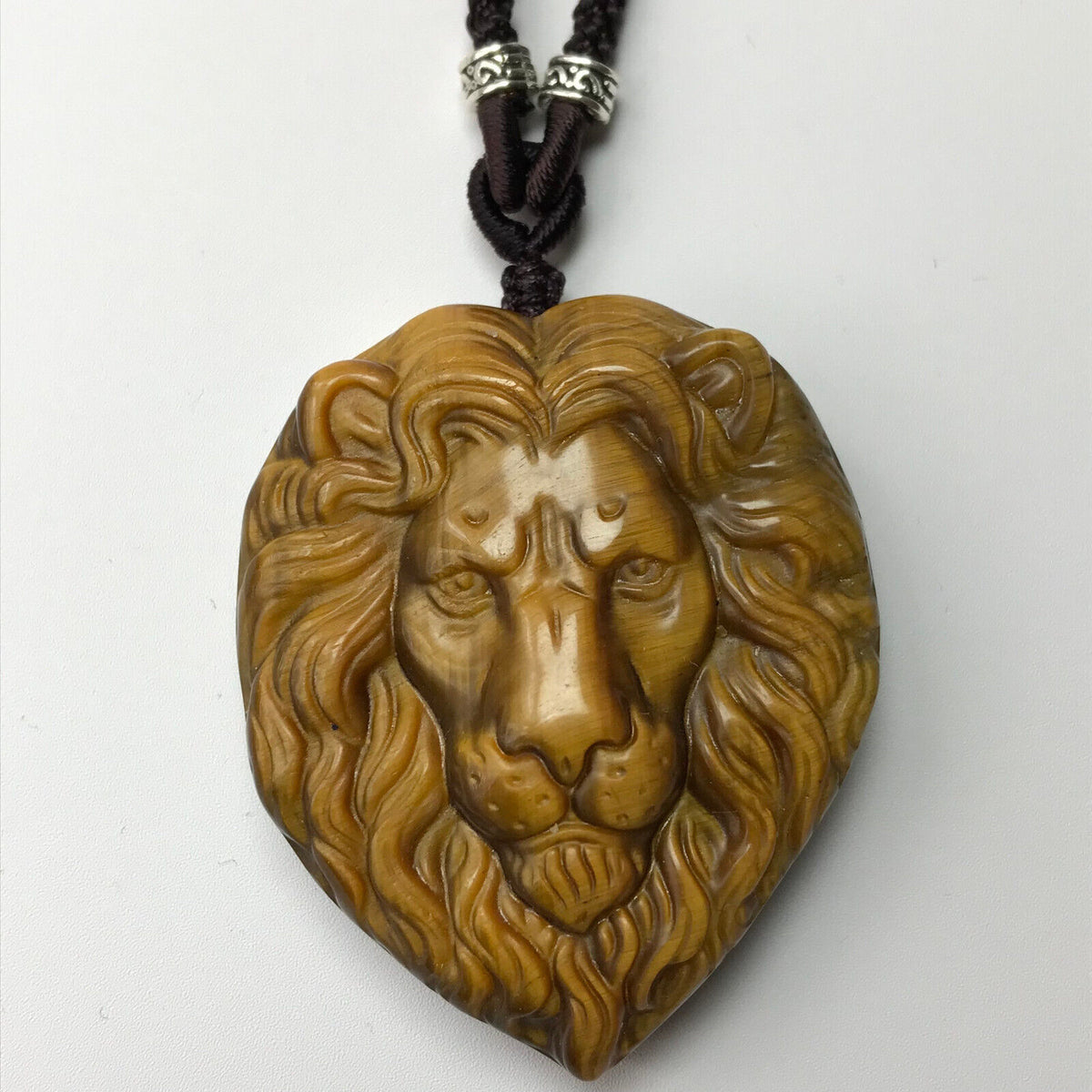 Tigereye Lion, 47mm Tall, 44g (Brown, Yellow)