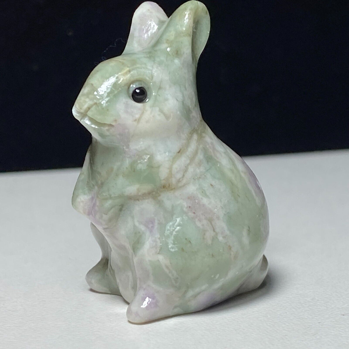 Rare Unknown Rabbit, 40mm Tall, 20g (Green, Gray, White)