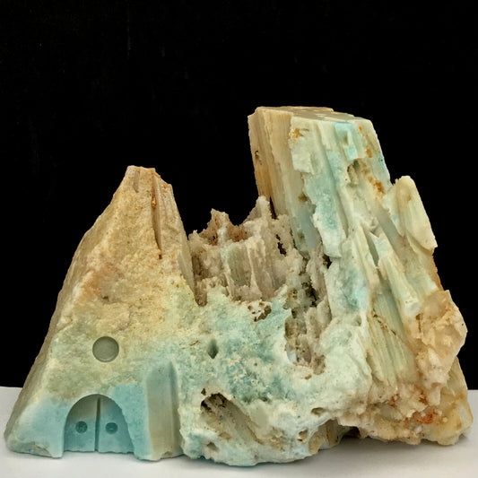 Rare Amazonite House, 56mm Tall, 148g (Blue, Green, Yellow, Orange)