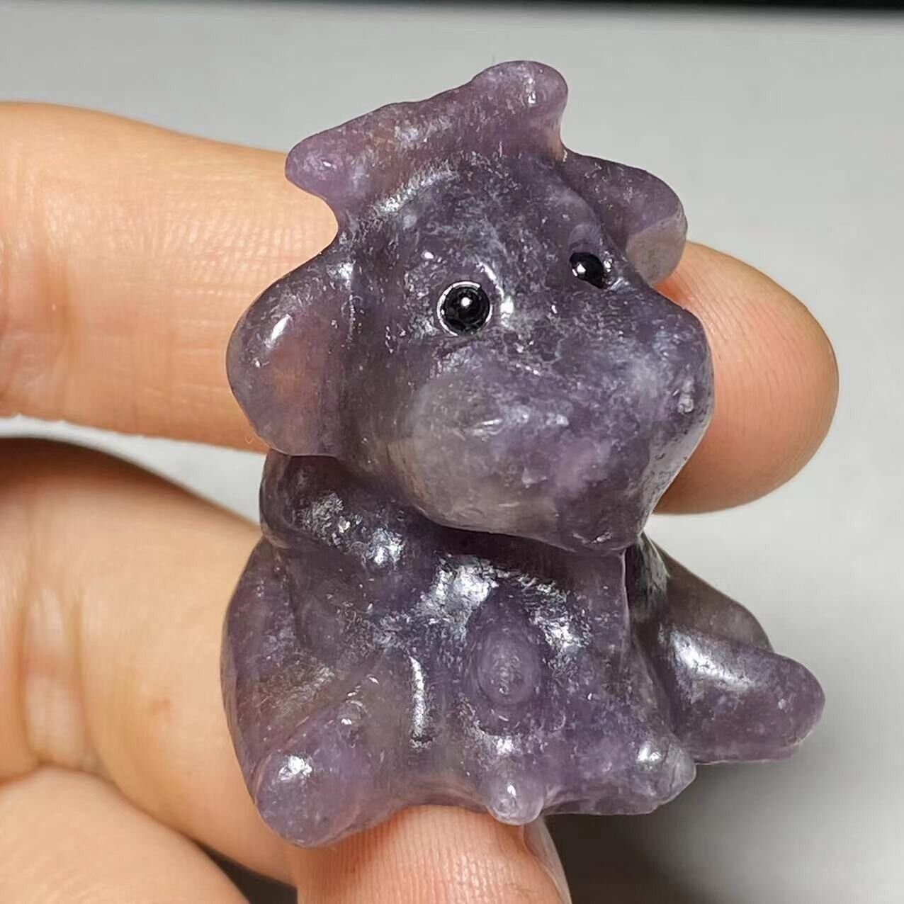 Rare Lepidolite Cow, 32mm Tall, 23g