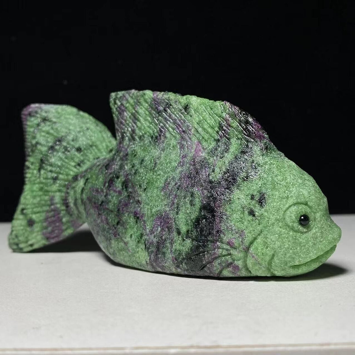 Stunning Anyolite Fish, 52mm Tall, 182g (Green, Red, Purple)