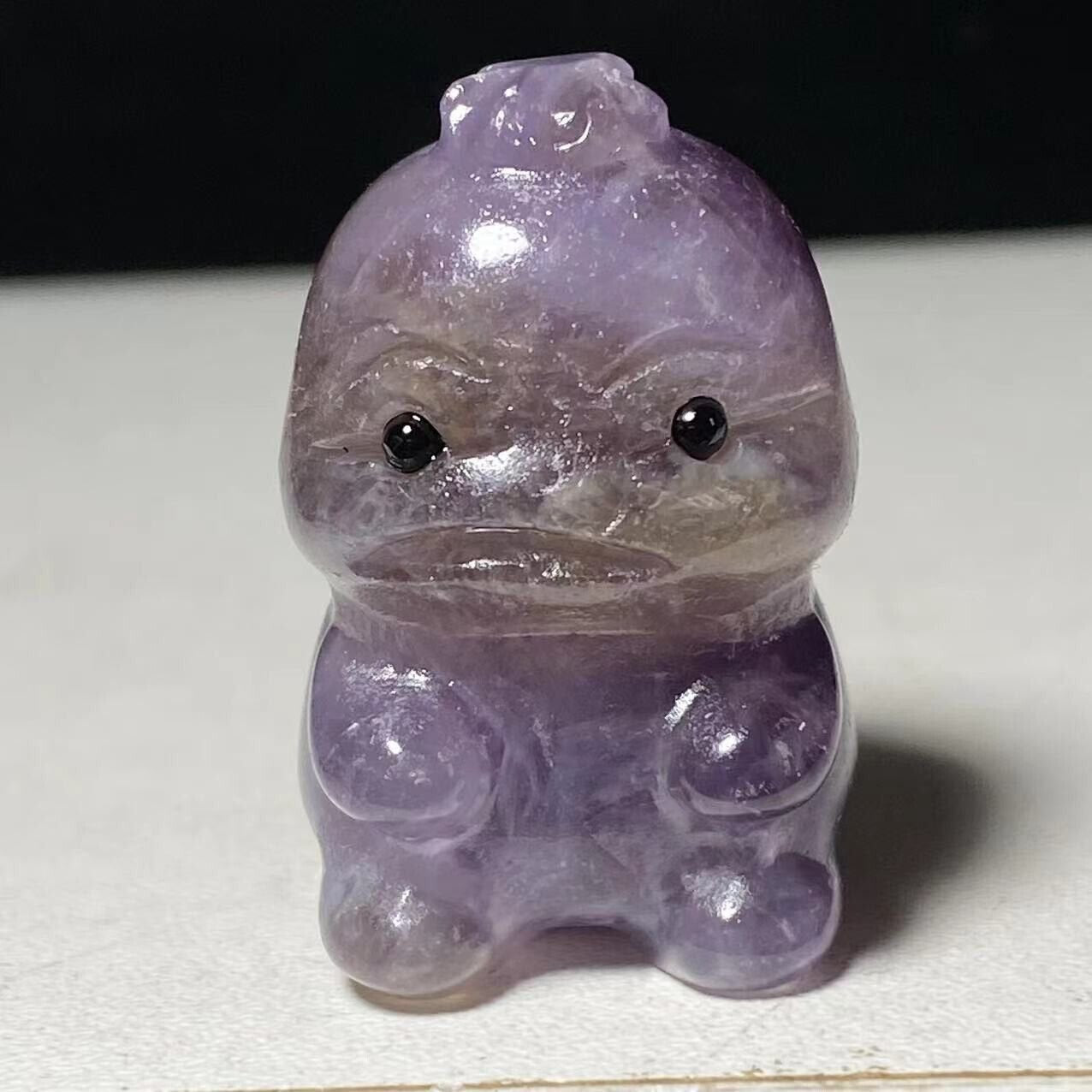 Rare Amethyst Baby Dinosaur, 34mm Tall, 28g (Purple)