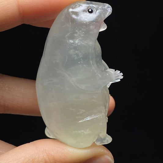 Unusual Quartz Groundhog, 52mm Tall, 55g