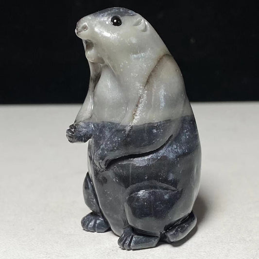 Unusual Taiji Stone Groundhog, 52mm Tall, 55g