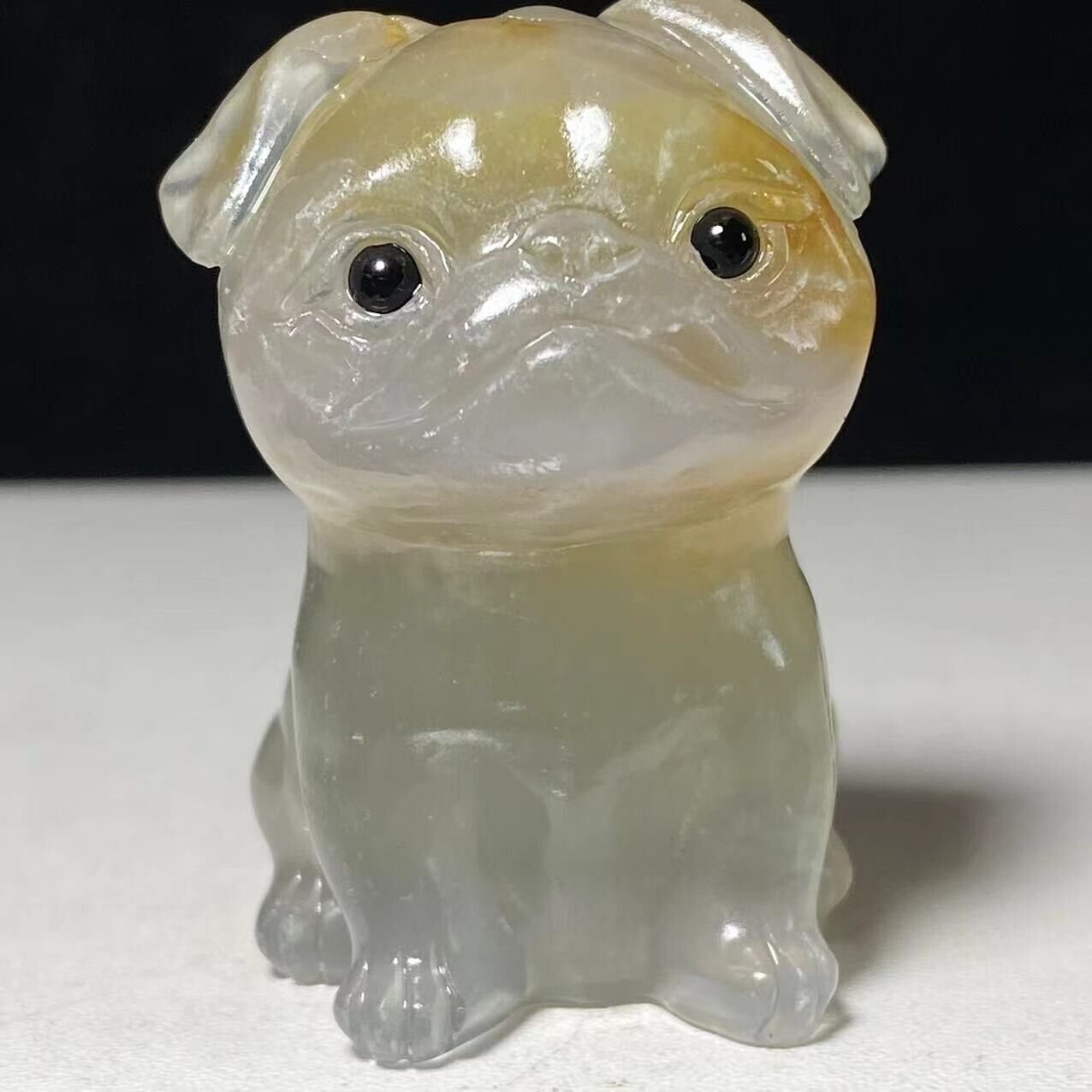 Rare Calcite Dog, 50mm Tall, 95g (Yellow)