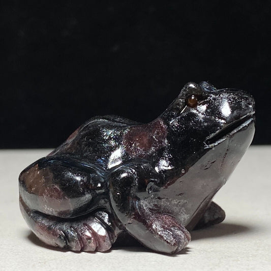 Rare Garnet Big Frog, 30mm Tall, 70g