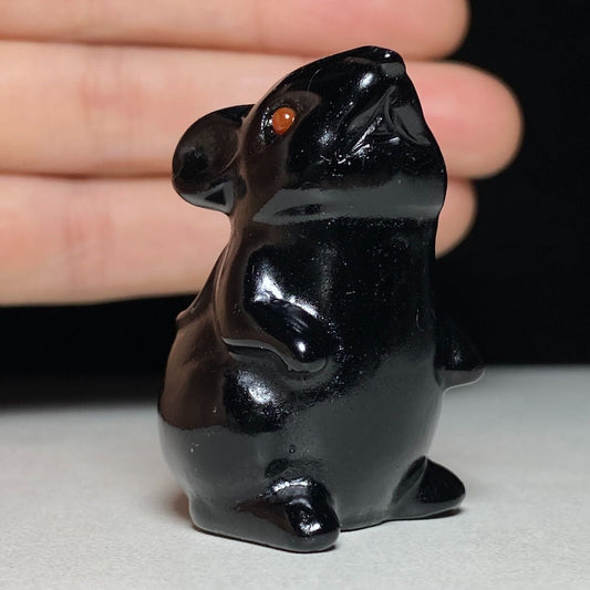 Common Onyx Mouse, 42mm Tall, 51g (Black)