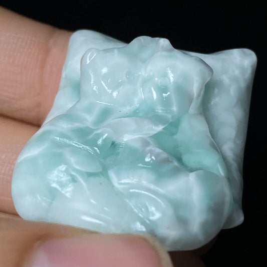 Rare Stone Snuggle Cat, 22mm Tall, 30g (Blue)