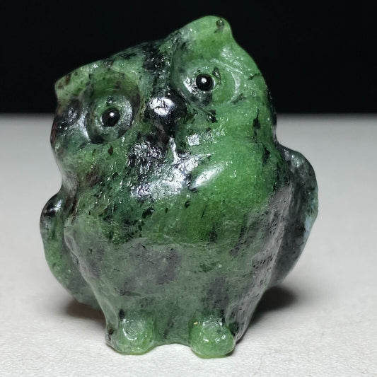 Rare Anyolite Owl, 36mm Tall, 39g