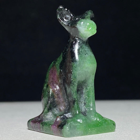 Rare Anyolite Sphinx Cat, 40mm Tall, 17g