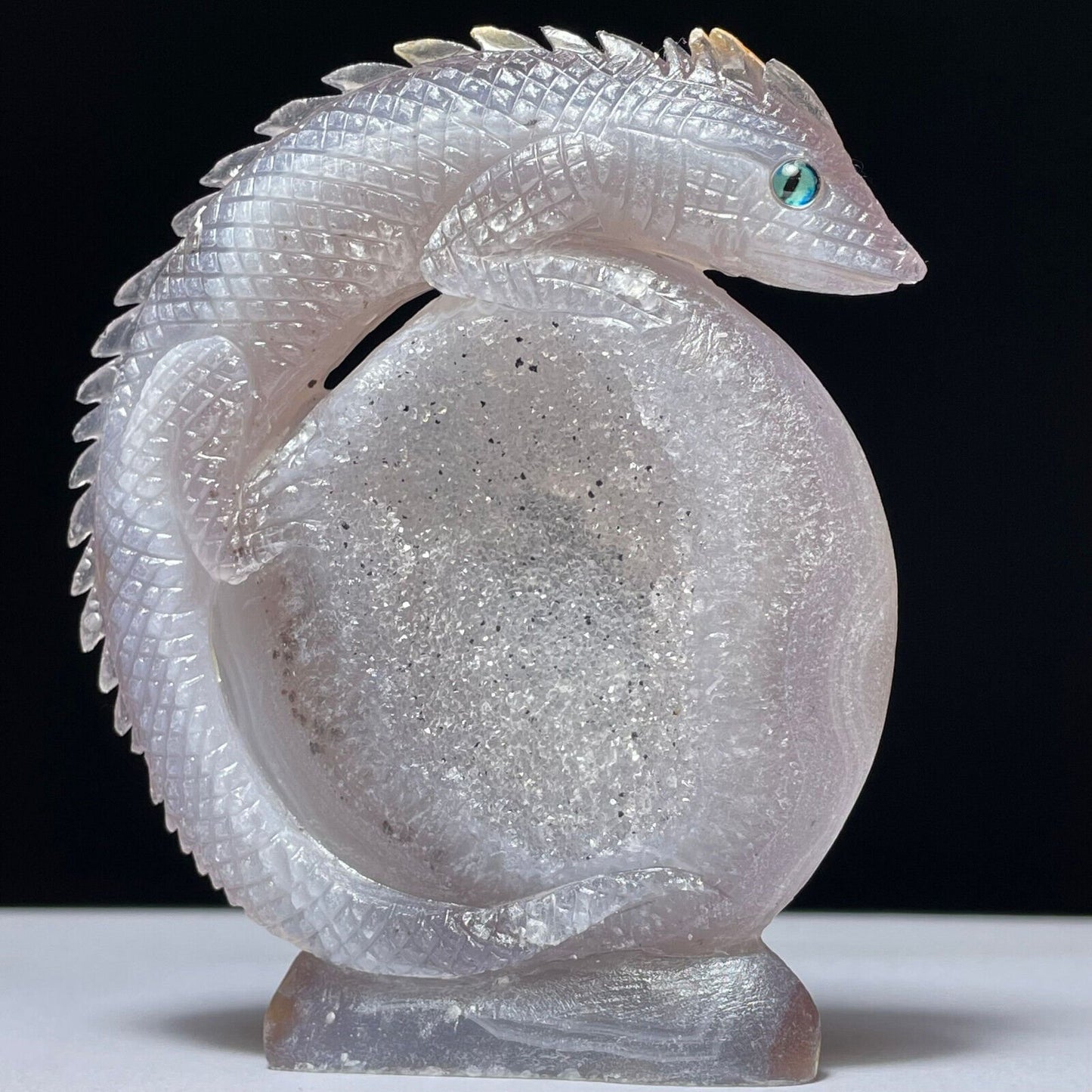 Precious Amazonite Swan, 63mm Tall, 425g (Blue, Green, Yellow, Orange, Red, Pink)